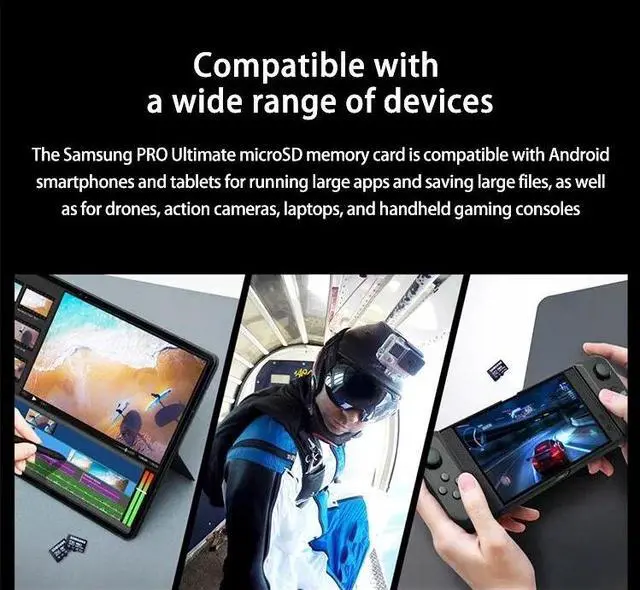 Alt view image 7 of 7 - Samsung Micro SD PRO Ultimate 200MB/s + Adapter Flash Memory Card 256GB 512GB