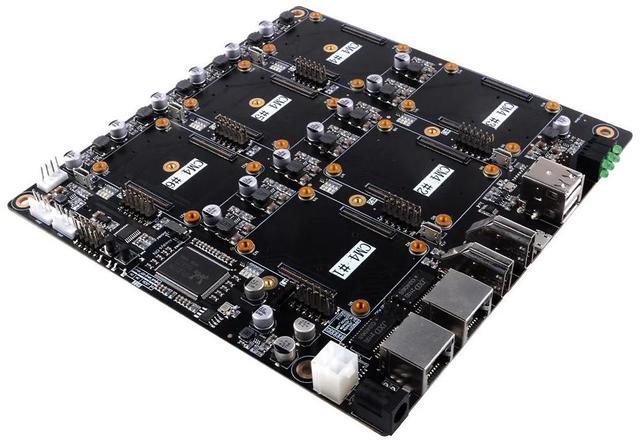 Main image of 52Pi Super6C Mini PC for Raspberry Pi, DeskPi CM4/CM5 Cluster Mini-ITX Board 6 RPI CM4 Supported, Power Supply Included