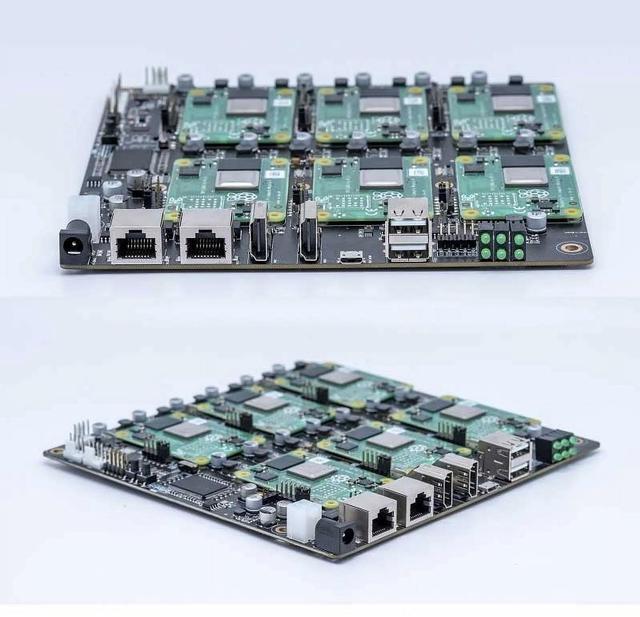 Alt view image 3 of 7 - 52Pi Super6C Mini PC for Raspberry Pi, DeskPi CM4/CM5 Cluster Mini-ITX Board 6 RPI CM4 Supported, Power Supply Included