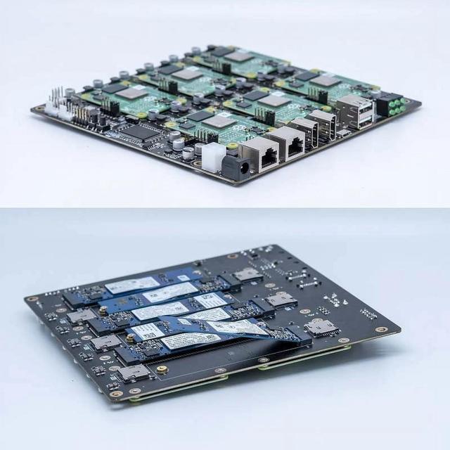 Alt view image 4 of 7 - 52Pi Super6C Mini PC for Raspberry Pi, DeskPi CM4/CM5 Cluster Mini-ITX Board 6 RPI CM4 Supported, Power Supply Included