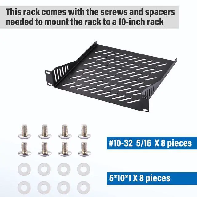 Alt view image 6 of 6 - 52Pi 1U Rack Shelf, 10 inch Rack Accessories for DeskPi Rackmate T0/T1 Server Cabinets