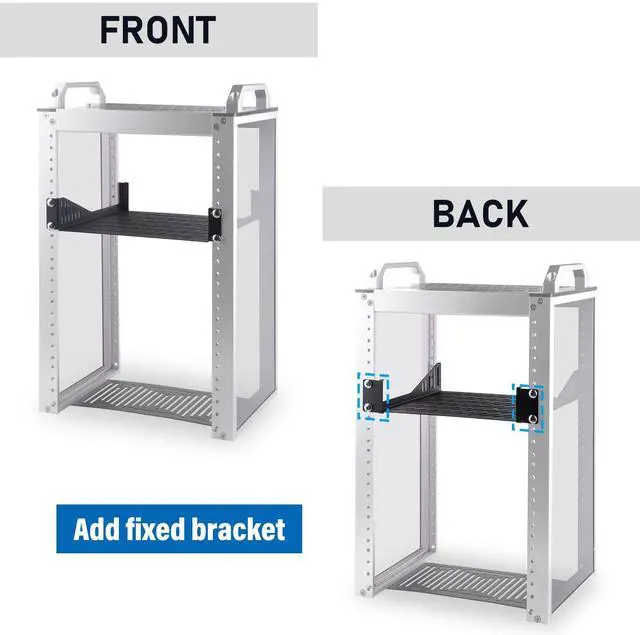 Alt view image 5 of 6 - 52Pi 1U Rack Shelf, 10 inch Rack Accessories for DeskPi Rackmate T0/T1 Server Cabinets