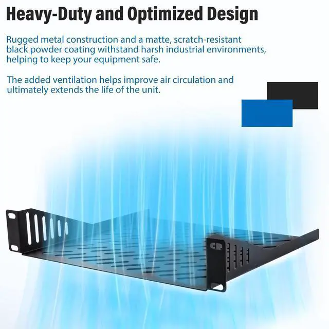 Alt view image 3 of 6 - 52Pi 1U Rack Shelf, 10 inch Rack Accessories for DeskPi Rackmate T0/T1 Server Cabinets