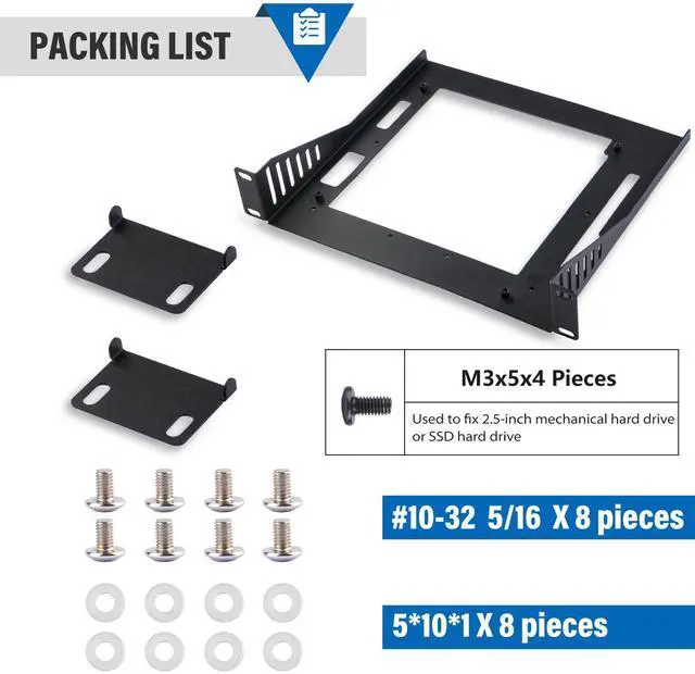 Alt view image 6 of 6 - 52Pi Mini ITX Shelf 10 Inch 1U Rack, Support Mini-ITX Motherboard/Super6C for DeskPi Rackmate T0/T1 Server Cabinets