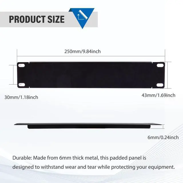 Alt view image 2 of 4 - 52Pi 1U Blank Panel, 10 inch Rack Accessories for DeskPi Rackmate T0/T1/T2 Server Cabinets