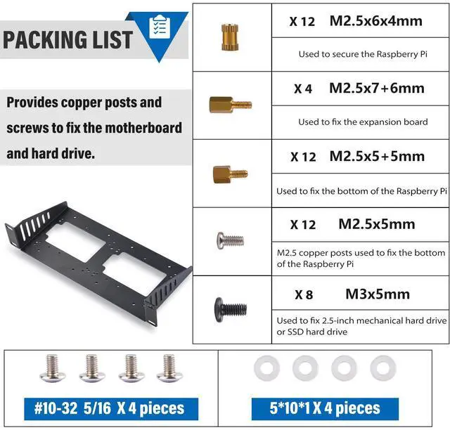 Alt view image 5 of 5 - 52Pi 1U SBC Shelf, 10 inch Rack Accessories for DeskPi Rackmate T0/T1/T2 Server Cabinets, Supports Raspberry Pi/Jetson Nano/RockPi 5B/Dev Board and 2.5 Inch HDD/SSD