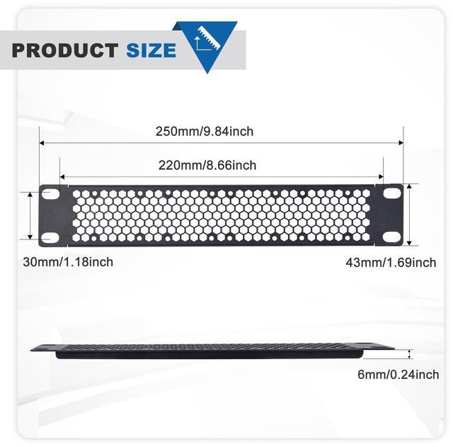 Alt view image 2 of 6 - 52Pi 1U Venting Blank Panel, 10 inch Rack Accessories for DeskPi Rackmate T0/T1/T2 Server Cabinets