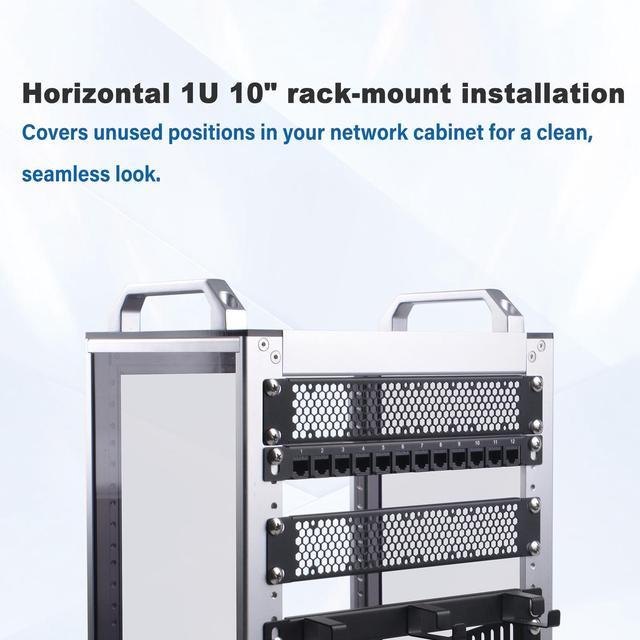 Alt view image 3 of 6 - 52Pi 1U Venting Blank Panel, 10 inch Rack Accessories for DeskPi Rackmate T0/T1/T2 Server Cabinets