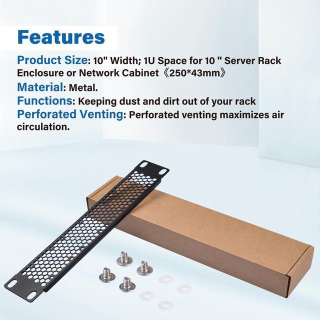 Alt view image 4 of 6 - 52Pi 1U Venting Blank Panel, 10 inch Rack Accessories for DeskPi Rackmate T0/T1/T2 Server Cabinets