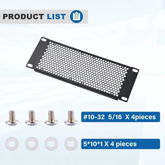 Alt view image 7 of 7 - 52Pi 2U Rack Venting Blank Panel, 10 inch Rack Accessories for DeskPi Rackmate T0/T1/T2 Server Cabinets