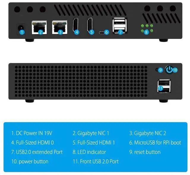Alt view image 6 of 7 - 52Pi ITX Case with Fan for Deskpi Super6c Raspberry Pi CM5/CM4 Cluster Mini-ITX board