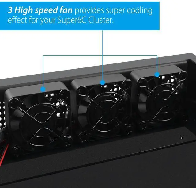 Alt view image 5 of 7 - 52Pi ITX Case with Fan for Deskpi Super6c Raspberry Pi CM5/CM4 Cluster Mini-ITX board