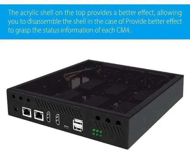 Alt view image 4 of 7 - 52Pi ITX Case with Fan for Deskpi Super6c Raspberry Pi CM5/CM4 Cluster Mini-ITX board