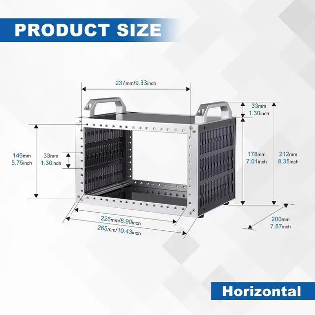 Alt view image 3 of 7 - 52Pi TT Rackmount, DeskPi Mini Server Cabinet for Network, Servers, Audio, and Video Equipment