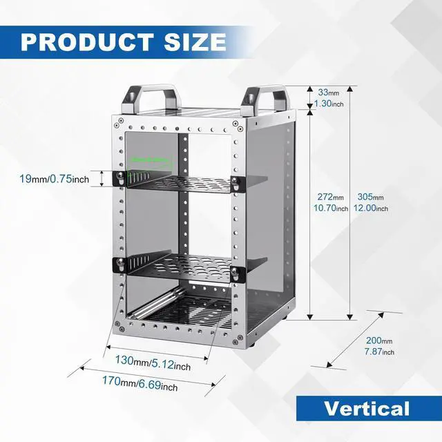 Alt view image 2 of 7 - 52Pi TT Rackmount, DeskPi Mini Server Cabinet for Network, Servers, Audio, and Video Equipment