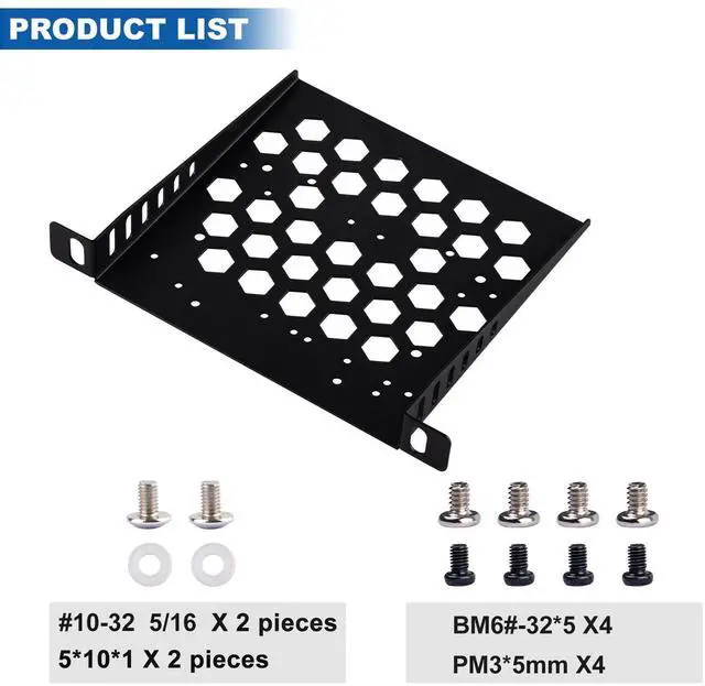Alt view image 6 of 6 - 52Pi 7 inch 0.5U Rack Shelf, 7 inch RackMate Accessories Only for DeskPi Rackmate TT Server Cabinets