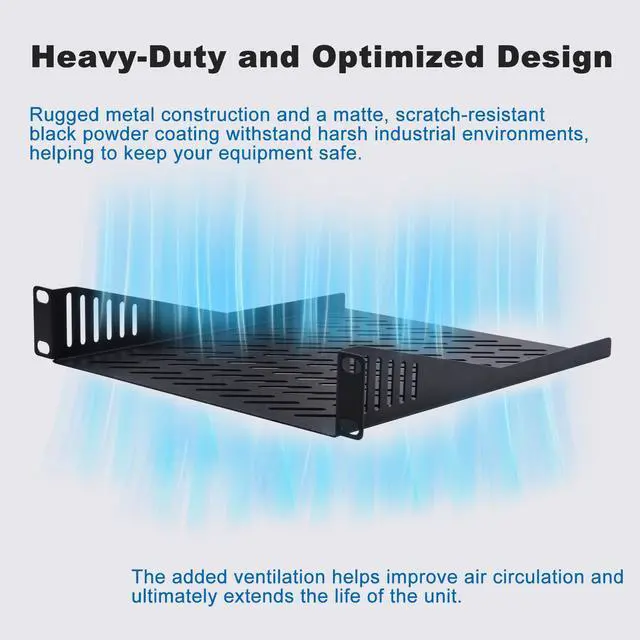 Alt view image 3 of 5 - 52Pi 1U Rack Shelf for 12U Network Cabinet, 10 inch RackMate Accessories Only for DeskPi Rackmate T2 Server Cabinets