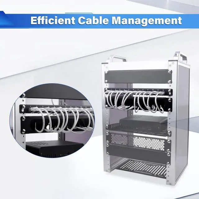 Alt view image 5 of 7 - 52Pi 1U Rack Cable Entry Panel with Brush Strip, 10 inch Rack Accessories for DeskPi RackMate T0/T1/T2 Server Cabinets