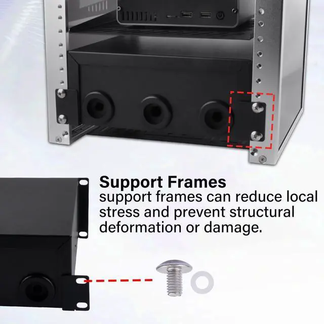 Alt view image 6 of 7 - 52Pi 2U Rackmount Lockable Drawer, 10 inch Server Cabinet Case for DeskPi RackMate T0/T1 Server Cabinets