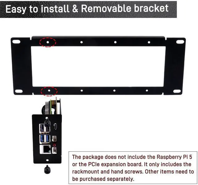 Alt view image 3 of 6 - 52Pi 2U Rack Mount For DIY Project, 10 inch Rack Accessories for DeskPi RackMate T0/T1/T2 Server Cabinets