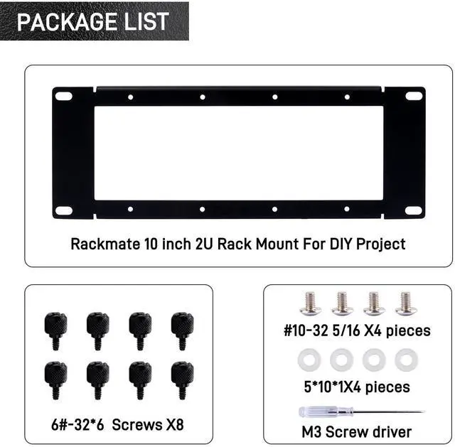 Alt view image 6 of 6 - 52Pi 2U Rack Mount For DIY Project, 10 inch Rack Accessories for DeskPi RackMate T0/T1/T2 Server Cabinets