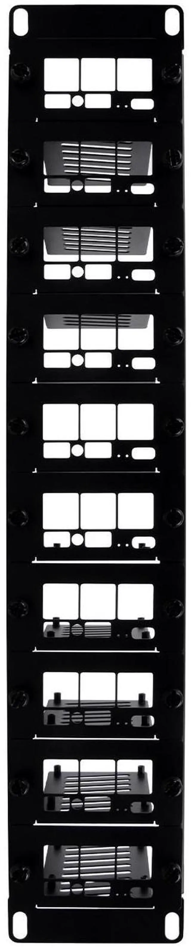Alt view image 2 of 5 - 52Pi 19 Inch 2U Rack Mount for Raspberry Pi 5/4B/3B+/3B, Removable Front Panel with 10 Mounting Ports, Compatible with 19" Server Cabinets