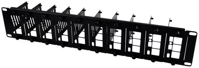 Main image of 52Pi 19 Inch 2U Rack Mount for Raspberry Pi 5/4B/3B+/3B, Removable Front Panel with 10 Mounting Ports, Compatible with 19" Server Cabinets