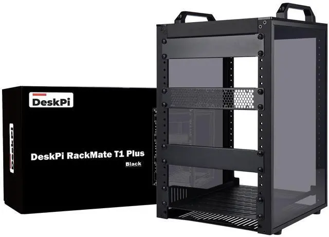 Main image of 52Pi T1-Plus RackMount, 8U Server Rack DeskPi 10" Server Cabinet for Network, Servers, A/V Equipment, 10.23inch/260mm Depth (Black)