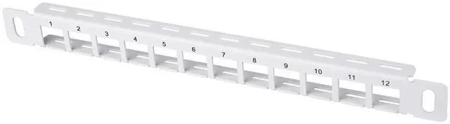 Main image of 52Pi 12 Port Cable Management Rack, 10 inch 0.5U Blank Keystone Patch Panel for DeskPi RackMate T0/T1/T2/T0 Plus/T1 Plus Service Cabinets (White)