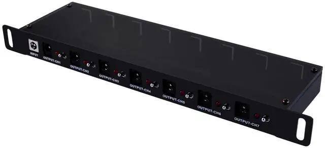 Alt view image 2 of 7 - 52Pi DC PDU Lite 7-CH 0.5U Rack-Mount Power Distribution Unit for DeskPi Rackmate T0/T1/T2 10 Inch Server Cabinets
