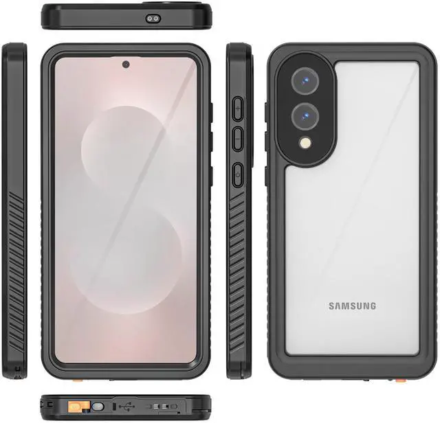 Alt view image 6 of 7 - WERLEO for Samsung Galaxy S25 Edge Waterproof Case, [Fit for Magsafe] [IP68 Underwater] Built-in Screen & Lens Protector, Shockproof Phone Cover for Galaxy S25 Edge 6.7" Black