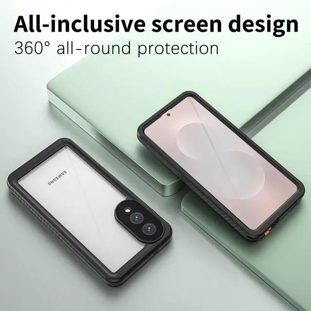 Alt view image 4 of 7 - WERLEO for Samsung Galaxy S25 Edge Waterproof Case, [Fit for Magsafe] [IP68 Underwater] Built-in Screen & Lens Protector, Shockproof Phone Cover for Galaxy S25 Edge 6.7" Black