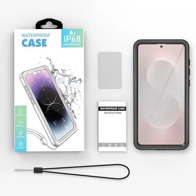 Alt view image 7 of 7 - WERLEO for Samsung Galaxy S25 Edge Waterproof Case, [Fit for Magsafe] [IP68 Underwater] Built-in Screen & Lens Protector, Shockproof Phone Cover for Galaxy S25 Edge 6.7" Black