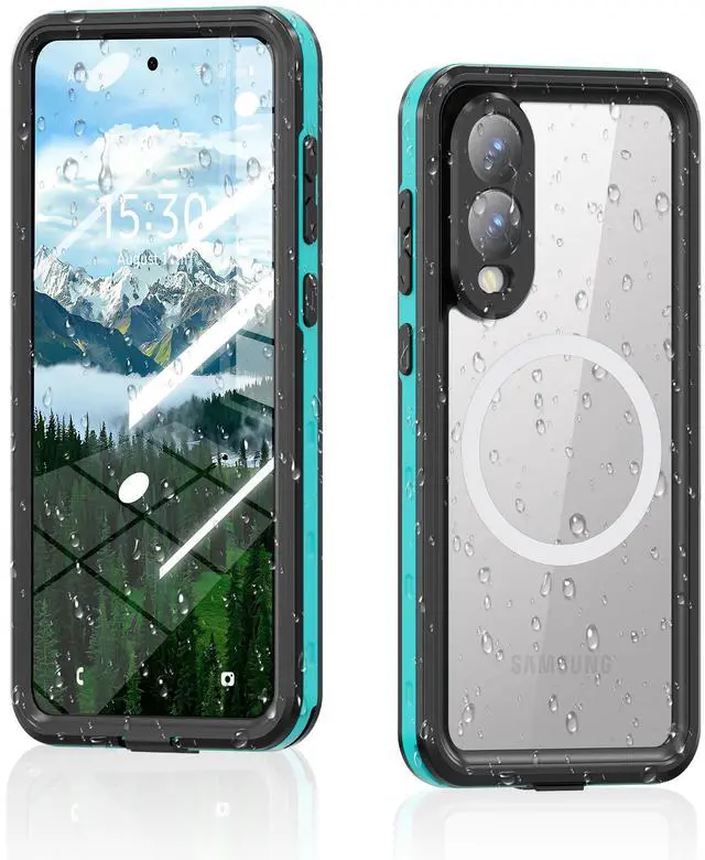 Main image of WERLEO Magnetic Waterproof  Case for Samsung Galaxy S25 Edge 6.7 inch 2025, Built-in Screen Protector, [12 FT Military Drop Proof] [Full Body Shockproof] [IP68 Underwater] Phone Cover Black Blue