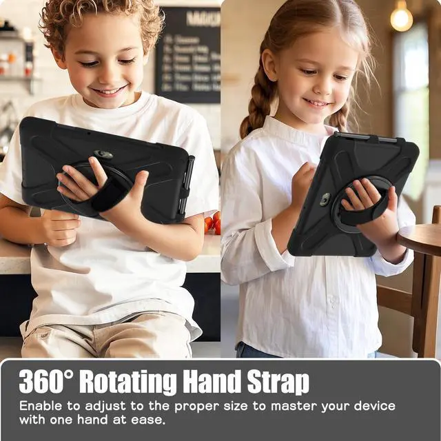 Alt view image 3 of 7 - WERLEO Case for Samsung Galaxy Tab Active5 Pro 2025 / Active4 Pro 2022 / Active Pro 2019 10.1" Shockproof Drop Protection Cover with Screen Protector Pencil Holder Stand Shoulder Strap Stylus Pen