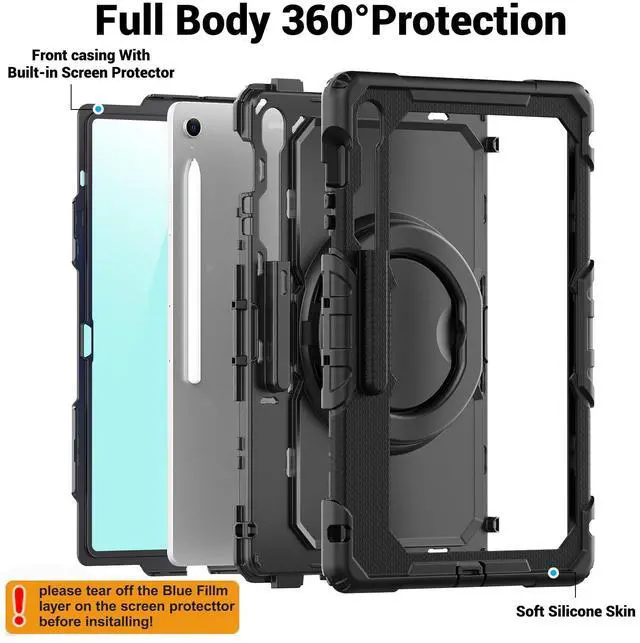 Alt view image 6 of 7 - WERLEO Case for Samsung Galaxy Tab S10 FE Plus 13.1 inch 2025 SM-X620/X626B/X626 with Screen Protector Pen Holder Stand Hand Strap Shoulder Strap | Heavy Duty Shockproof Cover