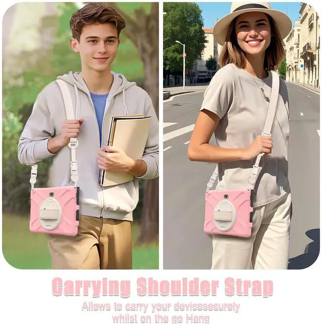 Alt view image 6 of 7 - WERLEO Case for Samsung Galaxy Tab Active5 Pro 2025 / Active4 Pro 2022 / Active Pro 2019 10.1" Shockproof Drop Protection Cover with Screen Protector Pencil Holder Stand Shoulder Strap Stylus Pen