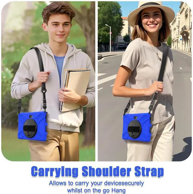Alt view image 6 of 7 - WERLEO Case for Samsung Galaxy Tab Active5 Pro 2025 / Active4 Pro 2022 / Active Pro 2019 10.1" Shockproof Drop Protection Cover with Screen Protector Pencil Holder Stand Shoulder Strap Stylus Pen