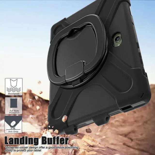 Alt view image 2 of 7 - WERLEO Case for Samsung Galaxy Tab Active5 Pro 2025 / Active4 Pro 2022 / Active Pro 2019 10.1" Shockproof Cover with Screen Protector Pencil Holder Stand Shoulder Strap Stylus Pen
