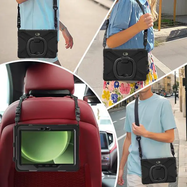 Alt view image 6 of 7 - WERLEO Case for Samsung Galaxy Tab Active5 Pro 2025 / Active4 Pro 2022 / Active Pro 2019 10.1" Shockproof Cover with Screen Protector Pencil Holder Stand Shoulder Strap Stylus Pen