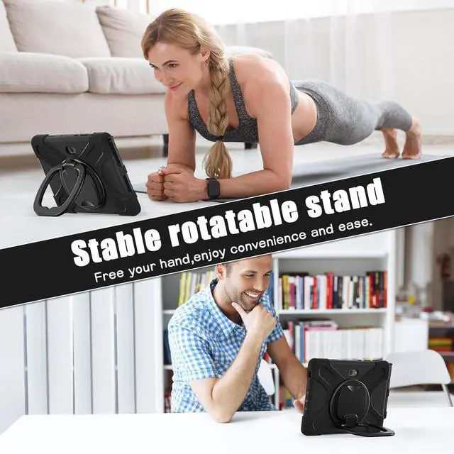 Alt view image 4 of 7 - WERLEO Case for Samsung Galaxy Tab Active5 Pro 2025 / Active4 Pro 2022 / Active Pro 2019 10.1" Shockproof Cover with Screen Protector Pencil Holder Stand Shoulder Strap Stylus Pen