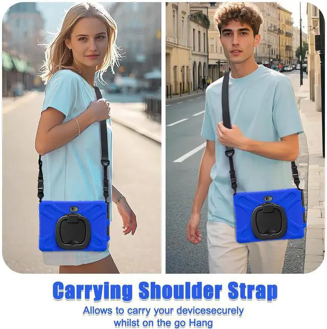 Alt view image 3 of 7 - WERLEO Case for Samsung Galaxy Tab Active5 Pro 2025 / Active4 Pro 2022 / Active Pro 2019 10.1" Shockproof Cover with Screen Protector Pencil Holder Stand Shoulder Strap Stylus Pen