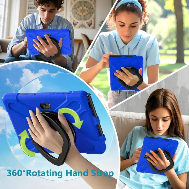 Alt view image 4 of 7 - WERLEO Case for Samsung Galaxy Tab Active5 Pro 2025 / Active4 Pro 2022 / Active Pro 2019 10.1" Shockproof Cover with Screen Protector Pencil Holder Stand Shoulder Strap Stylus Pen