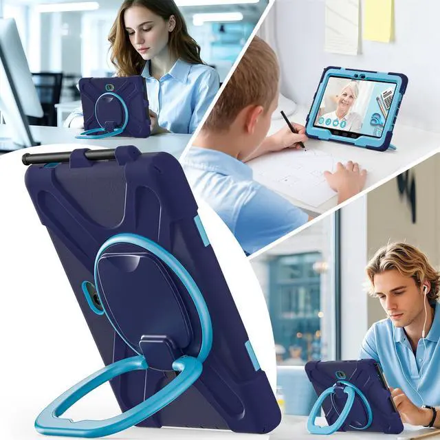 Alt view image 4 of 7 - WERLEO Case for Samsung Galaxy Tab Active5 Pro 2025 / Active4 Pro 2022 / Active Pro 2019 10.1" Shockproof Cover with Screen Protector Pencil Holder Stand Shoulder Strap Stylus Pen