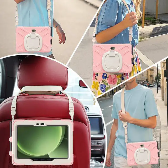 Alt view image 6 of 7 - WERLEO Case for Samsung Galaxy Tab Active5 Pro 2025 / Active4 Pro 2022 / Active Pro 2019 10.1" Shockproof Cover with Screen Protector Pencil Holder Stand Shoulder Strap Stylus Pen