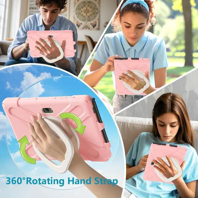 Alt view image 3 of 7 - WERLEO Case for Samsung Galaxy Tab Active5 Pro 2025 / Active4 Pro 2022 / Active Pro 2019 10.1" Shockproof Cover with Screen Protector Pencil Holder Stand Shoulder Strap Stylus Pen