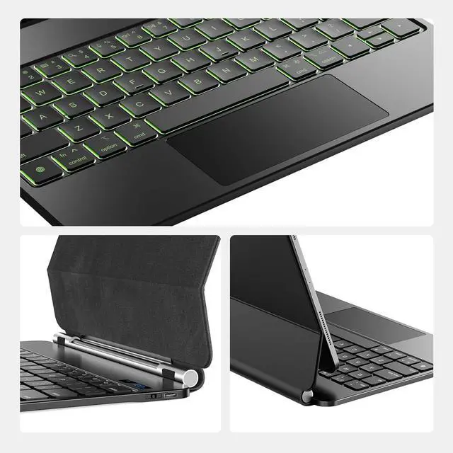 Alt view image 7 of 7 - BONAEVER for iPad Pro 11 inch M4 2024 case with Keyboard, Magic Keyboard Case for iPad Pro 11 inch M4 2024, Magnetic Attach, Multi-Gesture Trackpad, 7-Color Backlight, Shortcut Keys, Auto Sleep/Awake