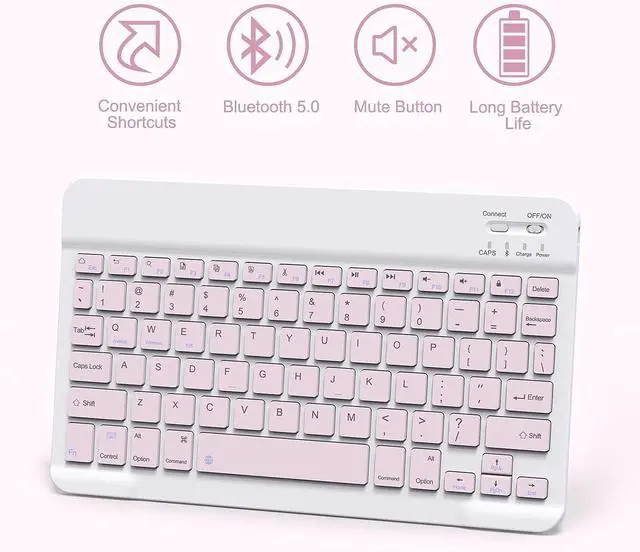 Alt view image 7 of 7 - WERLEO Bluetooth Keyboard Case with Mouse for Samsung Galaxy Tab S10 FE Plus 13.1 inch 2025 SM-X620/X626B/X626 Protective Cover with Wireless Mouse / Keyboard Pink