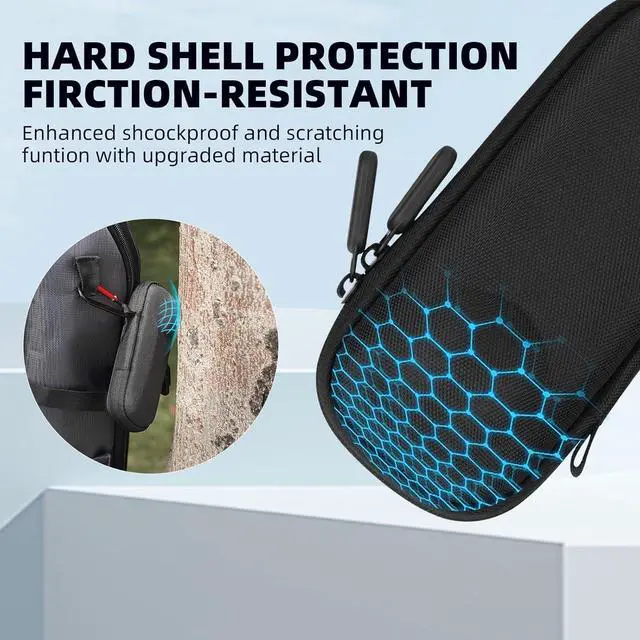 Alt view image 7 of 7 - WERLEO Portable Small Case for Insta360 X4 X5 (for Original Lens Cap), Carrying Storage Bag Protective Cover Hard Shell Travel Protector with Wrist Strap Carabiner for Insta 360 X4 X5 Accessories