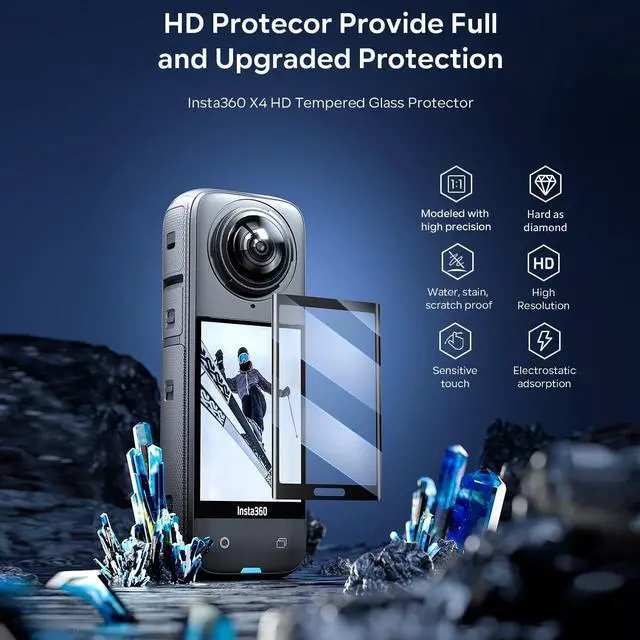 Alt view image 2 of 7 - Werleo Insta 360 X4 Aluminum Metal Frame Cage Bag Case Lens Guards with Silicone Lens Cap Screen Protector for Insta360 X4 X 4 Camera Accessories Kit Multi-use Mount Clamp Adapter